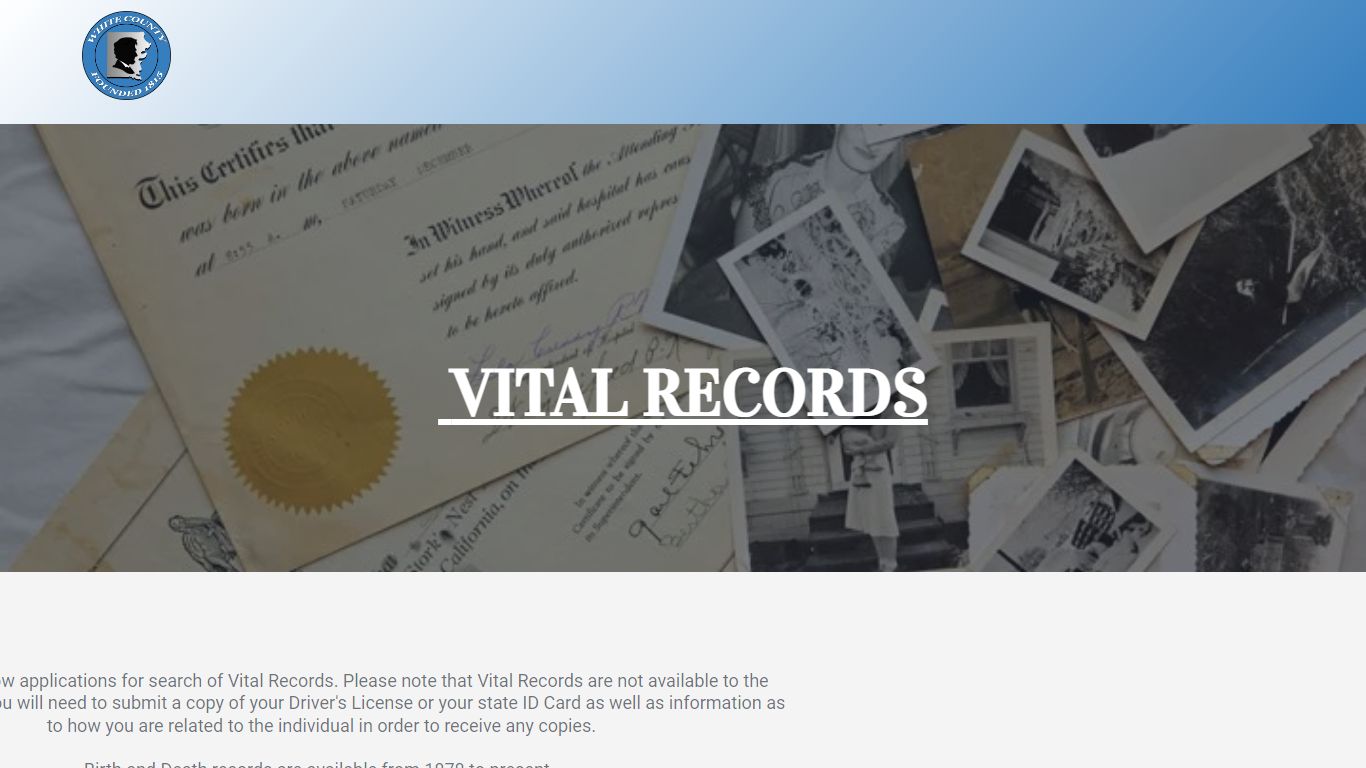 VITAL RECORDS - White County, Illinois