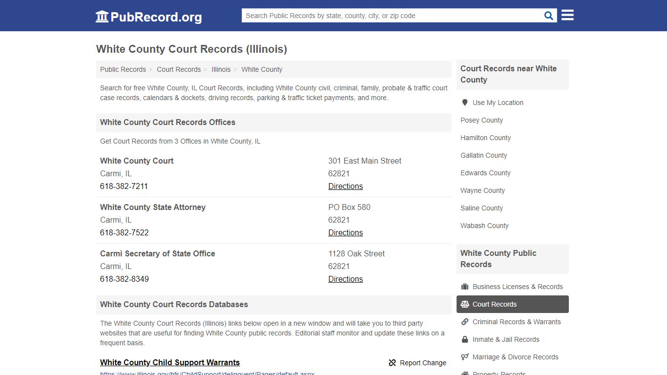 Free White County Court Records (Illinois Court Records)